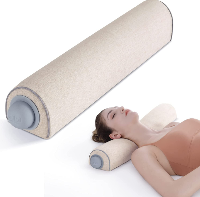 Adjustable Neck Roll Pillow for Improved Posture and Back Pain Relief